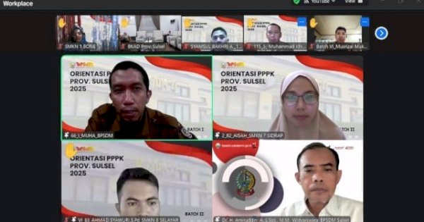 6.728 PPPK Ikuti Orientasi Melalui Distance Learning, BPSDM Sulsel Perkuat Nilai ASN BerAKHLAK