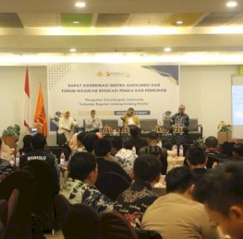 Perkuat Sinergi Penegakan Hukum Pemilu, Bawaslu Sulsel Gelar Rakor Sentra Gakkumdu