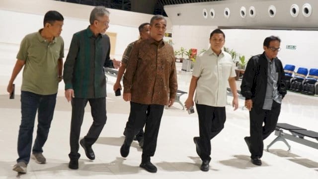 Wakil Ketua DPRD Sulsel Fraksi Partai Gerindra, Yasir Machmud, mendampingi Ketua Dewan Kehormatan Partai Gerindra yang juga Ketua Majelis Permusyawaratan Rakyat (MPR) RI), Ahmad Muzani