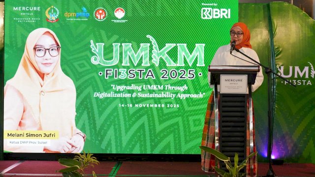 Ketua DWP Provinsi Sulawesi Selatan, Melani Simon Jufri.