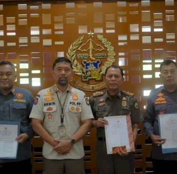 Satpol PP Pemprov Sulsel Teken MoU Penangan Kebakaran Perbatasan dengan Daerah
