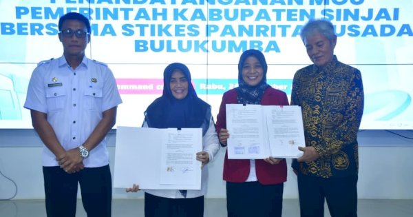 Bupati Sinjai Tandatangani MoU dengan STIKES Panrita Husada Bulukumba
