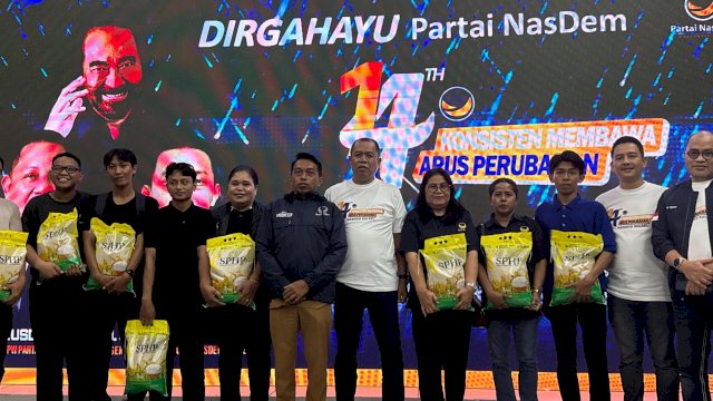 Puncak perayaan Hut ke-14 Partai NasDem di Sulsel.