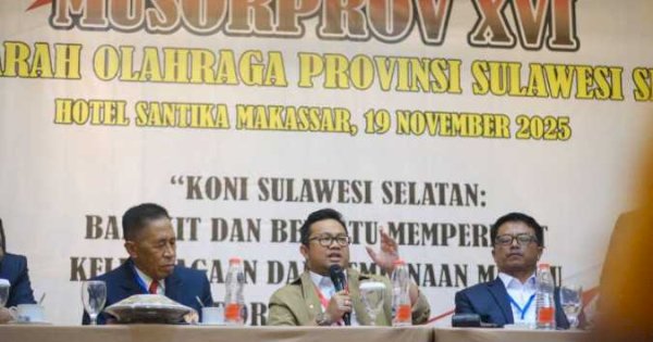 Darmawangsyah Muin Resmi Pimpin KONI Sulsel, Usung Misi Bangkitkan Prestasi Menuju PON 2028