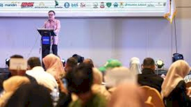 Sekretaris Daerah Provinsi Sulawesi Selatan, Jufri Rahman menghadiri pelantikan Jaringan Media Siber Indonesia (JMSI) Provinsi Sulawesi Selatan.