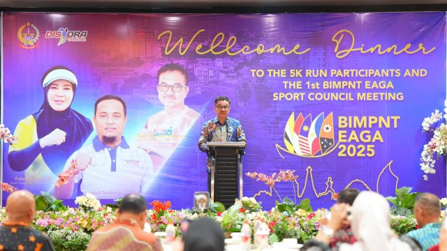 Chairman BIMPNT EAGA Sport Council, Dato H. Jufri Rahman, menyambut hangat delegasi BIMPNT-EAGA (Brunei Darussalam, Indonesia, Malaysia, Filipina, dan Northern Territory of Australia) Sport Council.