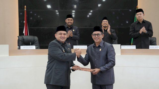 Wali kota Makassar, Munafri Arifuddin Bersama Ketua DPRD Sulsel, Supratman.