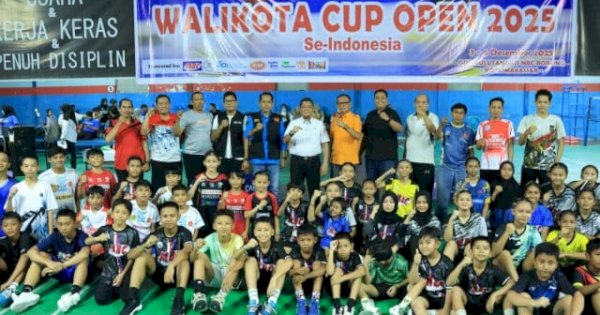 Wali Kota Cup Open 2025 Resmi Bergulir, Ratusan Atlet Muda Bulutangkis Makassar Adu Prestasi
