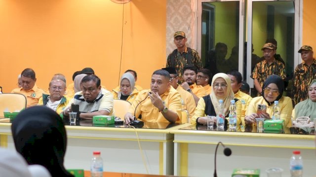 Munafri Dampingi Plt Ketua Golkar Sulsel Muhidin Konsolidasi Kader di Makassar