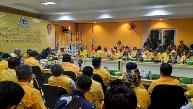 Muhidin M Said Pimpin Rapat Perdana Bersama Pengurus dan Kader Golkar Sulsel, Bahas Pelaksanaan Musda