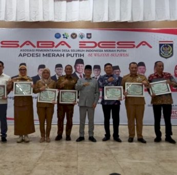 Bupati Maros Chaidir Syam Terima Penghargaan Tokoh Peduli Desa dari APDESI