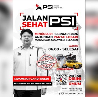 Jalan Sehat PSI Sulsel Berhadiah Rumah, Motor, dan Mobil, Tabola Bale Jadi Guest