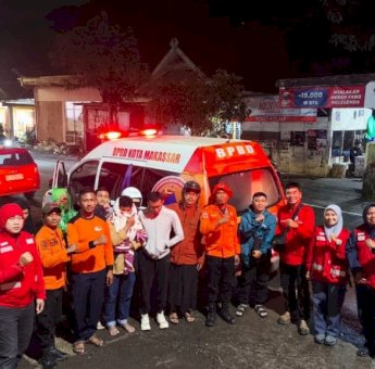 BPBD Makassar Bergerak Cepat Evakuasi 13 Warga di Sungai Jeneberang