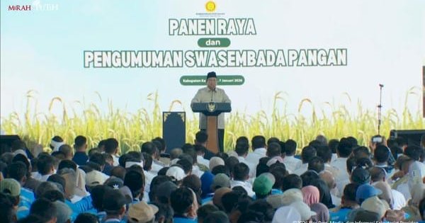 Prabowo Resmi Umumkan Indonesia Kembali Swasembada Pangan