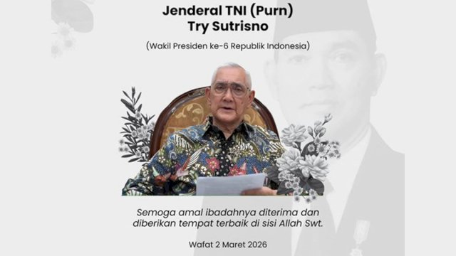 Wapres ke-6 RI Try Sutrisno Meninggal Dunia