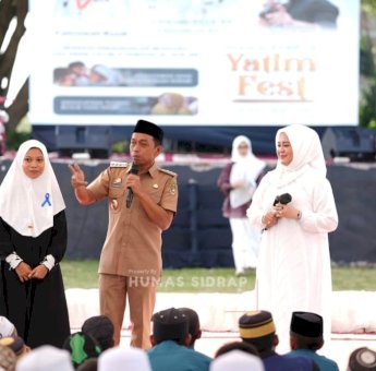 Yatim Fest di Sidrap, Fatmawati Rusdi dan Syaharuddin Alrif Teguhkan Komitmen untuk Anak Yatim