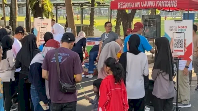 Dekatkan Layanan ke Masyarakat, Tim Lontara+ Ramaikan CFD Makassar