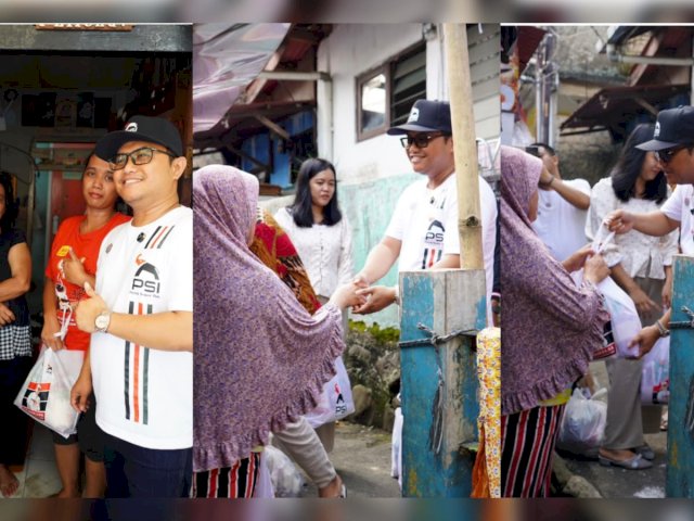 Dari Rumah ke Rumah di Bogor, Ketua DPP PSI Irfan Aghasar Berbagi Sembako untuk Kader dan Warga